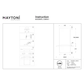 Pendant Light Maytoni Ambience MOD280PL | LED Hanging Lamp 600 mm