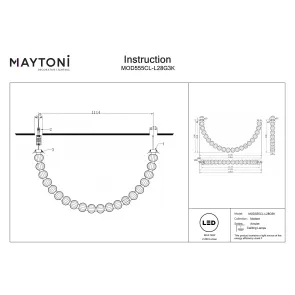 Chandelier Maytoni Amulet MOD555CL | Gold LED Chandelier