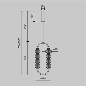 Pendant Light Maytoni Amulet MOD555PL | Decorative Gold Hanging Lamp