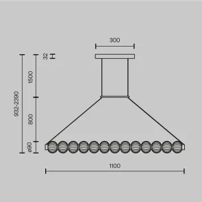 Pendant Light Maytoni Amulet MOD555PL | Linear Hanging Lamp 1100 mm