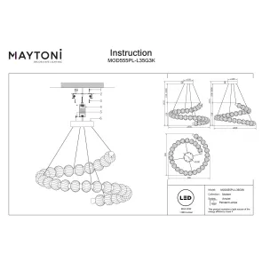 Pendant Chandelier Maytoni Amulet MOD555PL | Designer Glass Light