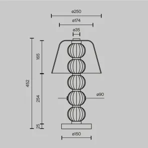 Namizna svetilka Maytoni Amulet MOD555TL | Dizajnerska svetilka