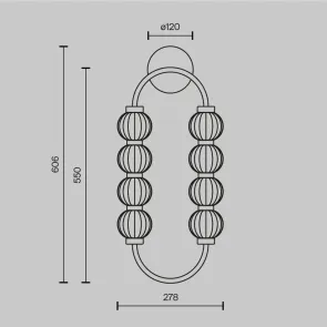 Stenska svetilka Maytoni Amulet MOD555WL | Dizajnersko stensko svetilo