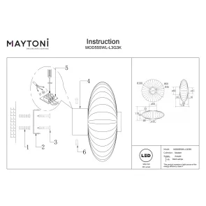 Wall Lamp Maytoni Amulet MOD555WL | Round Designer Sconce