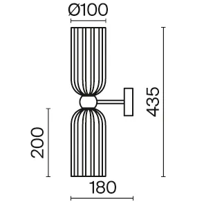 Wall Lamp Maytoni Antic MOD302WL | Vertical Modern Sconce