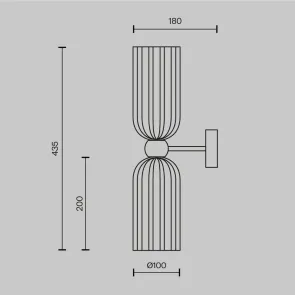 Wall Lamp Maytoni Antic MOD302WL | Vertical Modern Sconce