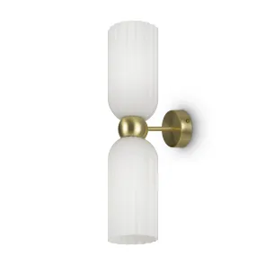 Wall Lamp Maytoni Antic MOD302WL | White 2-Light Glass Sconce