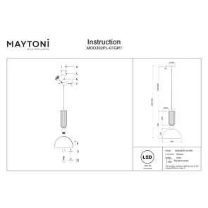 Pendant Light Maytoni Antic MOD302PL | Modern Hanging Lamp