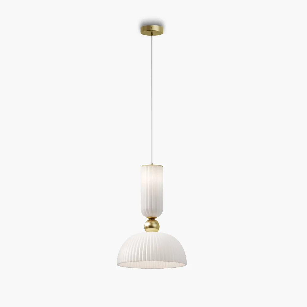Pendant Light Maytoni Antic MOD302PL | White Dome Glass Lamp
