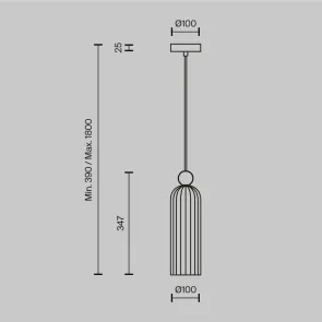Pendant Light Maytoni Antic MOD302PL-01CG | Cylindrical Glass Lamp