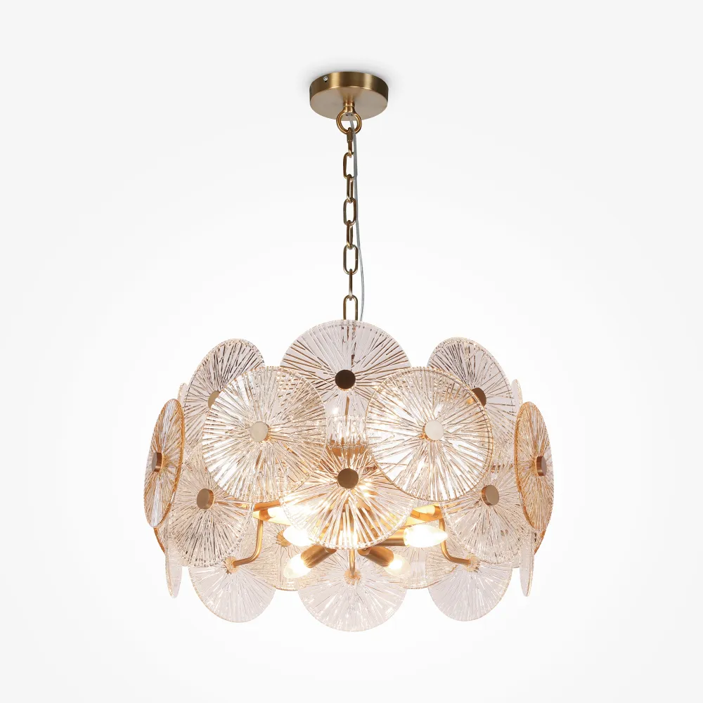 Chandelier Maytoni Aster MOD007PL-08G | Decorative Glass Pendant