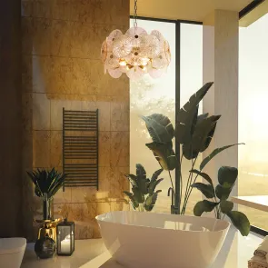 Chandelier Maytoni Aster MOD007PL-08G | Decorative Glass Pendant