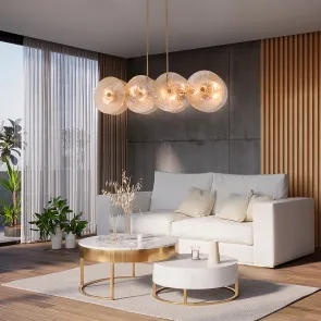Linear Chandelier Maytoni Aster MOD007PL-08G1 | Dining Table Light