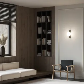 Wall Light Maytoni Avant-garde MOD324WL-01B | Black Globe Sconce