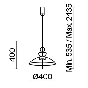 Viseča svetilka Maytoni Bangkok MOD185PL-L6B3K3 | Ø400 mm, 3000K
