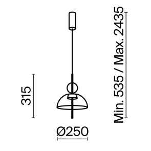 Pendant Light Maytoni Bangkok MOD185PL-L11B3K1 | Ø250, 3000K