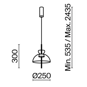 Viseča svetilka Maytoni Bangkok MOD185PL-L11B3K2 | Ø250, 3000K