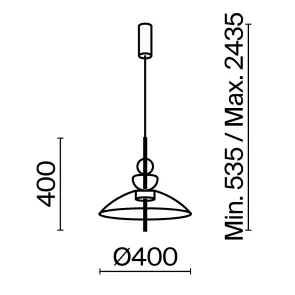 Pendant Light Maytoni Bangkok MOD185PL-L11B3K3 | Ø400, 3000K