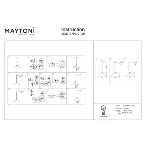 Pendant Light Maytoni Basic Colors Grey MOD167PL-01GR | Ø350, E27
