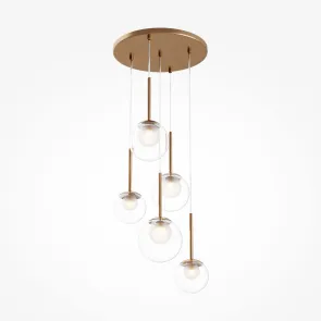 Pendant Light Maytoni Basic Form Gold MOD521PL-05G | 6xG9, Ø450, 3441 mm