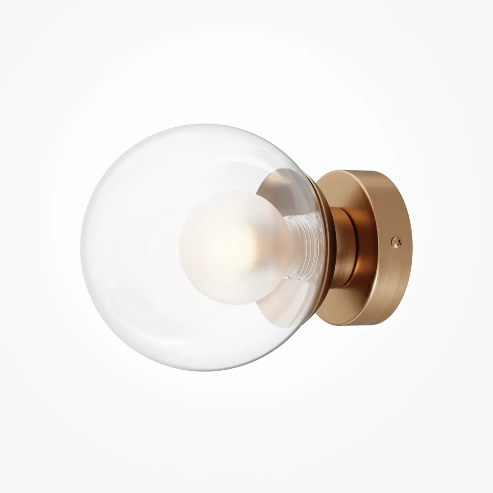 Stenska svetilka Maytoni Basic form zlata MOD521WL-01G1 | G9, steklo, Ø150 mm