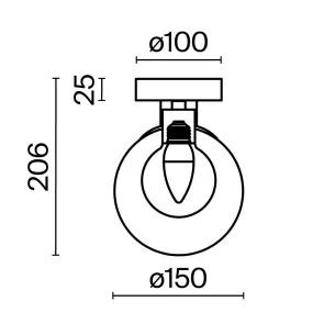 Stenska svetilka Maytoni Basic form zlata MOD521WL-01G1 | G9, steklo, Ø150 mm
