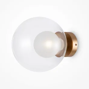 Wall Sconce Maytoni Basic Form Gold Ø200 mm MOD521WL-01G3 | Glass, G9