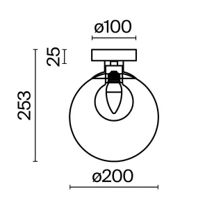 Stenska svetilka Maytoni Basic form zlata Ø200 mm MOD521WL-01G3 | G9, steklo