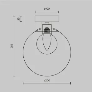 Stenska svetilka Maytoni Basic form zlata Ø200 mm MOD521WL-01G3 | G9, steklo