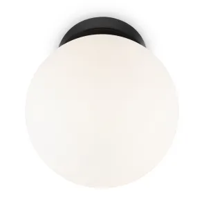 Wall Sconce Maytoni Basic Form Black Ø150 mm MOD321WL-01B | Glass, E14