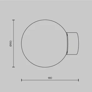 Wall Sconce Maytoni Basic Form Gold Ø150 mm MOD321WL-01G1 | Glass, E14