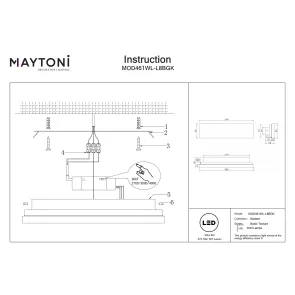 Wall Light Maytoni MOD461WL-L8BGK Black Modern Sconce