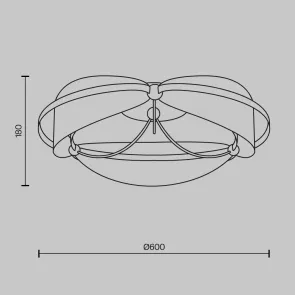 Chandelier MOD281CL-L45BS3K LED 3000K Modern