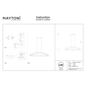 Pendant Light Maytoni MOD281PL-L34BS3K LED 3000K Modern