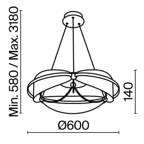 Viseča svetilka Maytoni MOD281PL-L45BS3K LED 3000K