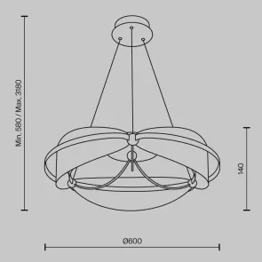 Viseča svetilka Maytoni MOD281PL-L45BS3K LED 3000K