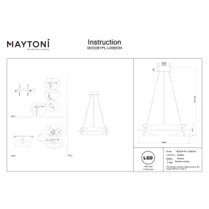 Viseča svetilka Maytoni MOD281PL-L45BS3K LED 3000K