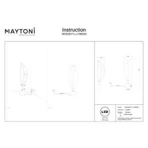 Namizna svetilka Maytoni MOD281TL-L15BS3K LED 3000K