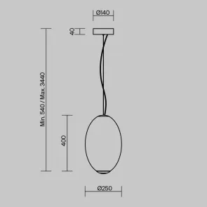 Viseča svetilka Maytoni MOD397PL-L19CH2.7K LED 2700K krom