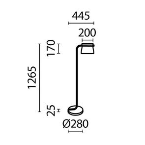 Floor Lamp Maytoni MOD170FL-L8BS3K LED 3000K Modern