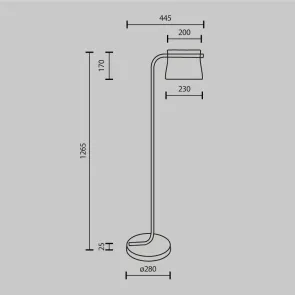 Floor Lamp Maytoni MOD170FL-L8BS3K LED 3000K Modern