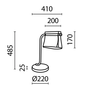 Namizna svetilka Maytoni MOD170TL-L8BS3K LED 3000K bakrena