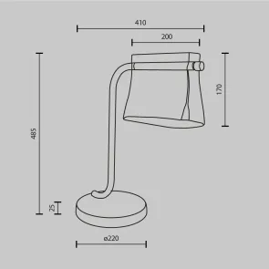 Namizna svetilka Maytoni MOD170TL-L8BS3K LED 3000K bakrena