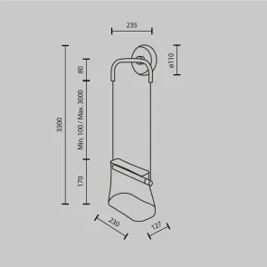 Wall Light Maytoni MOD170WL-L8BS3K1 LED 3000K Copper