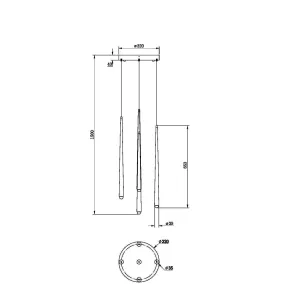Pendant Light Maytoni MOD132PL-L30BSK Brass Crystal Design