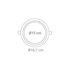 GREEN TECH LED panel Green Tech 12W, 6000K, recessed, 2/1, round - GL-R02-12CW-2/1