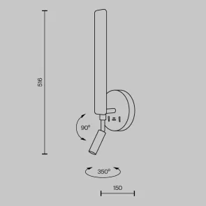 Wall Light Maytoni MOD214WL-L8W3K1 White Modern Wall Lamp