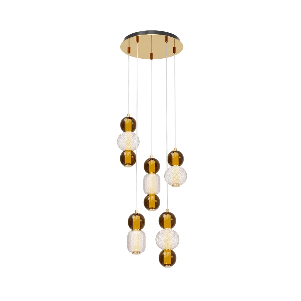 Pendant Light MOD273PL-L80G3K Gold Glass LED 3000K Modern