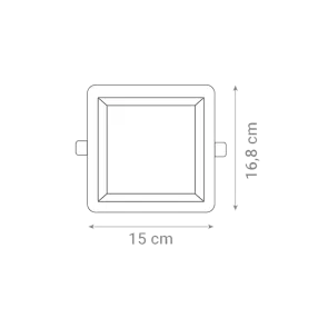 GREEN TECH LED panel Green Tech 12W, 6000K, vgradni, 2/1, kvadratni - GL-S01-12CW-2/1