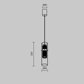 Viseča svetilka MOD326PL-01B črna steklo minimalistična